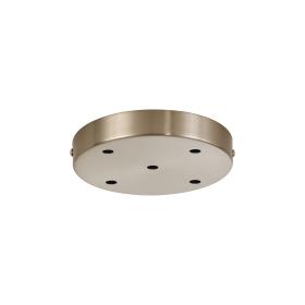 D0828SN  Hayes 5 Hole 15cm Round Ceiling Plate Satin Nickel